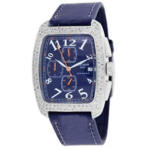 Locman Women's Diamond Classic Blue Dial Watch - 487BL2D